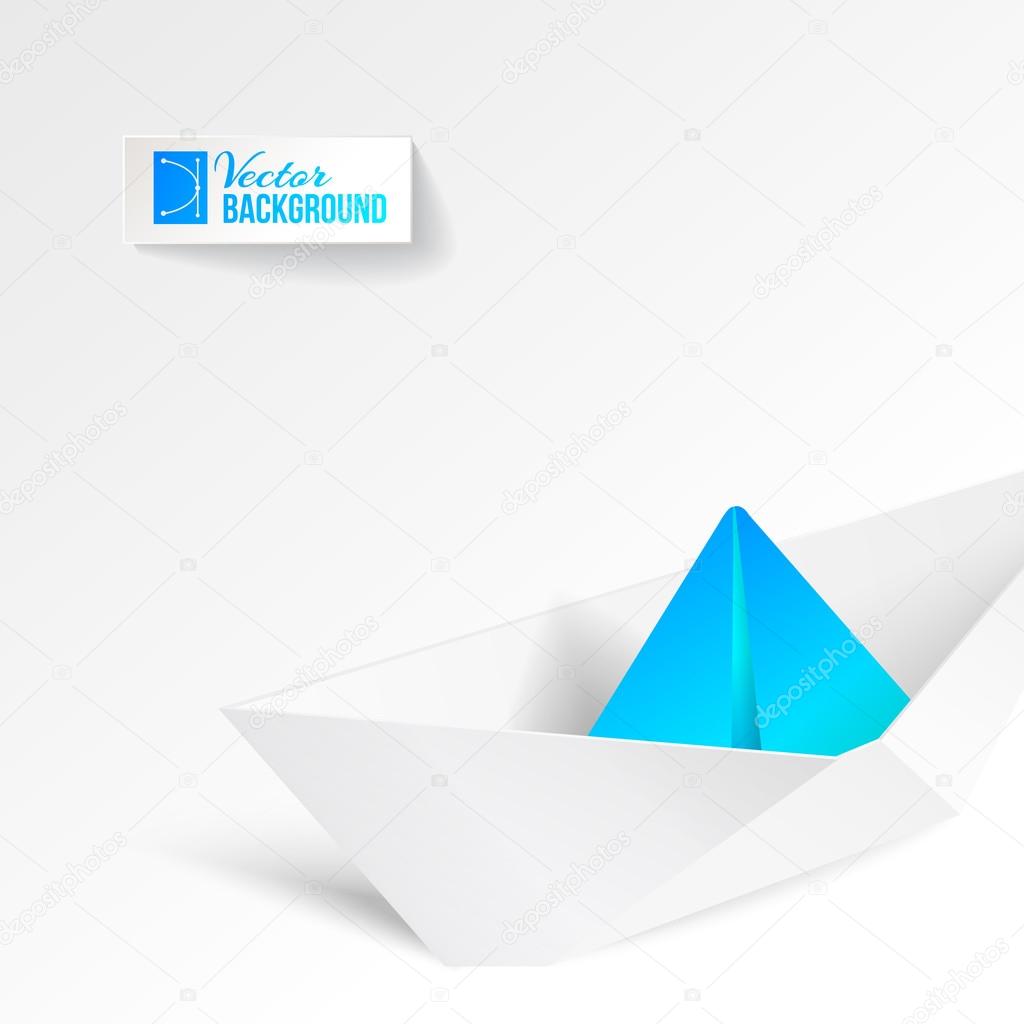 Paper ship origami.