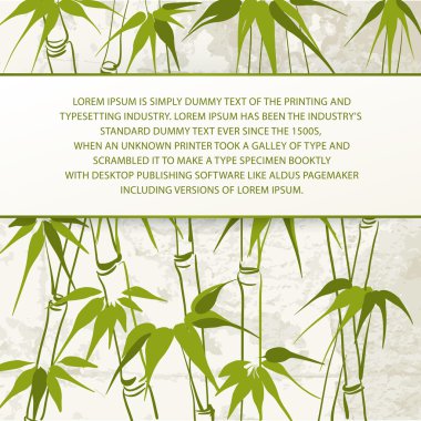 Bamboo with leaves pattern. clipart