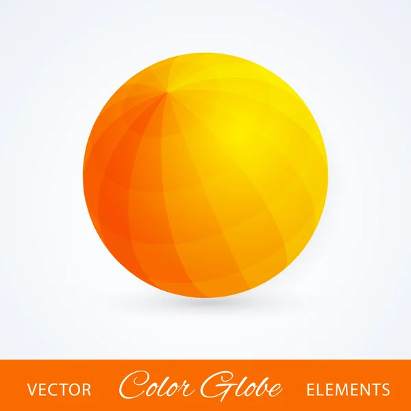 Esfera bola naranja . — Vector de stock
