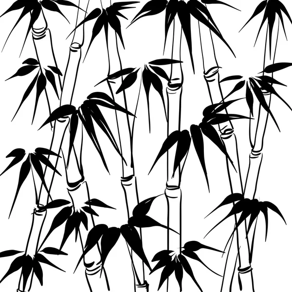 Bambu yaprak desenli. — Stok Vektör