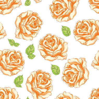 Güllerle kusursuz desen.