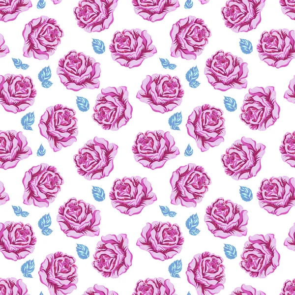 Seamless pattern with roses. — Stock Vector