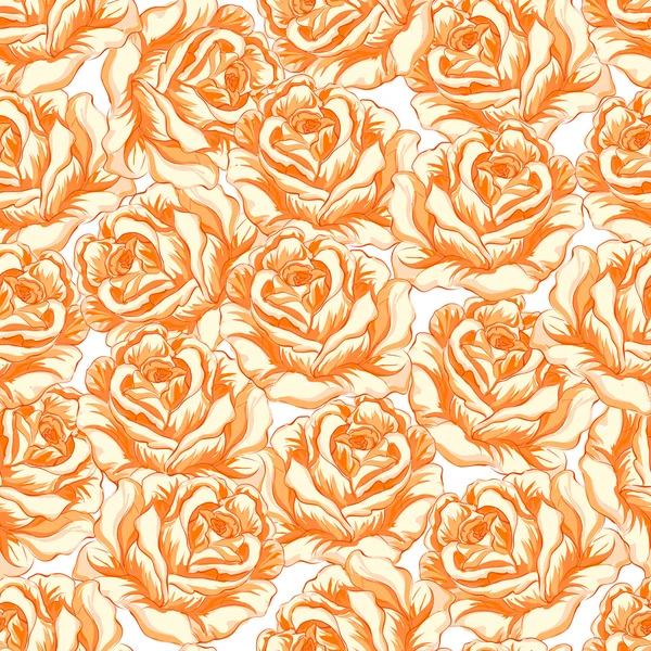 Sömlöst mönster med rosor. — Stock vektor