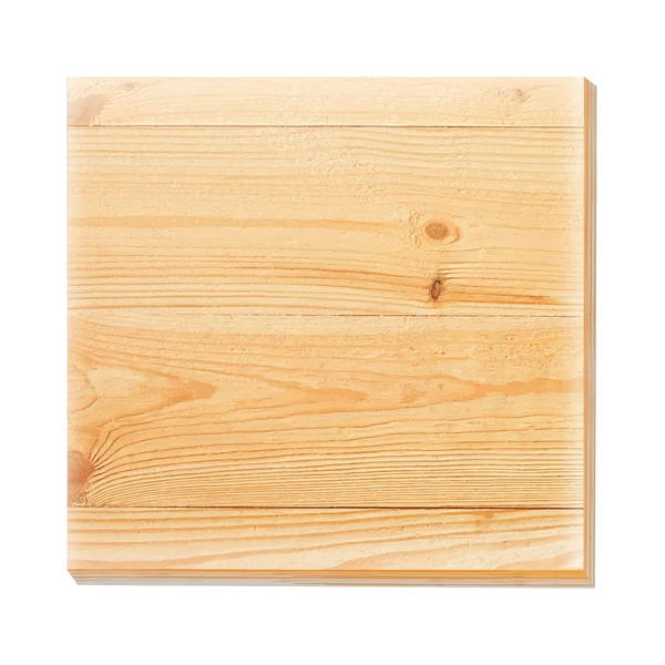 Placa de madera sobre un fondo de hormigón . — Vector de stock