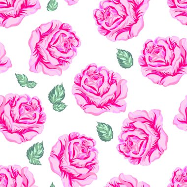 Güllerle kusursuz desen.