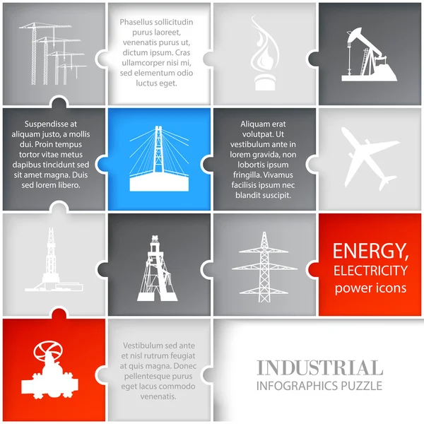 Icônes pétrolières infographie . — Image vectorielle
