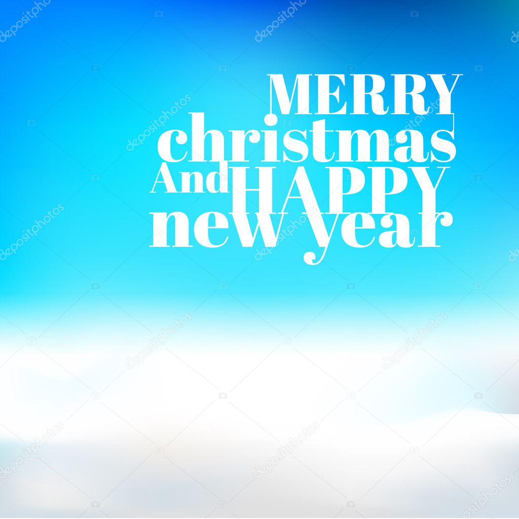 Blue christmas background with text