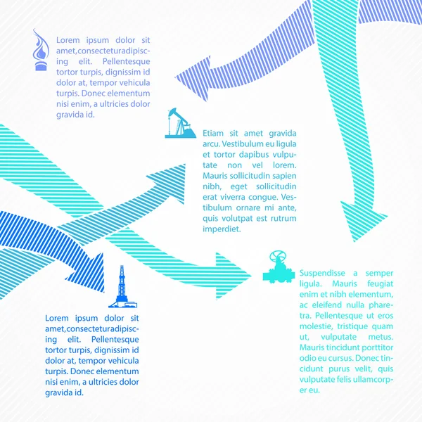 Olja industrin infographic design. — Stock vektor