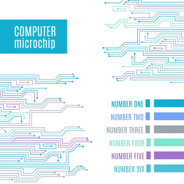 Fondo colorido del microchip . — Archivo Imágenes Vectoriales