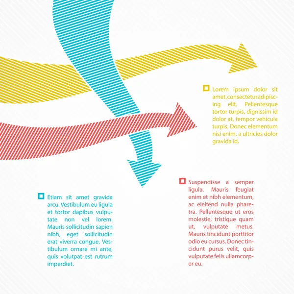 Punti frecce per infografica . — Vettoriale Stock