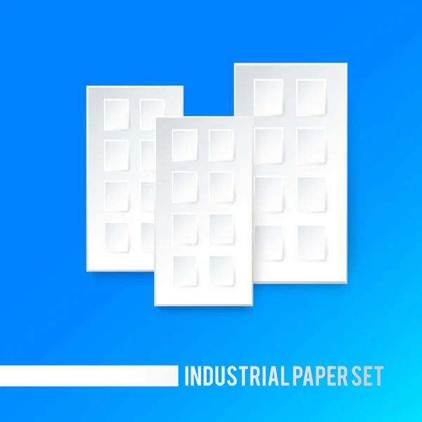 Icône papier blanc de la maison . — Image vectorielle