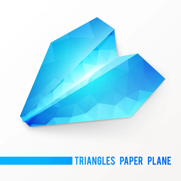 Isolated paper plane on white background. — Stock Vector