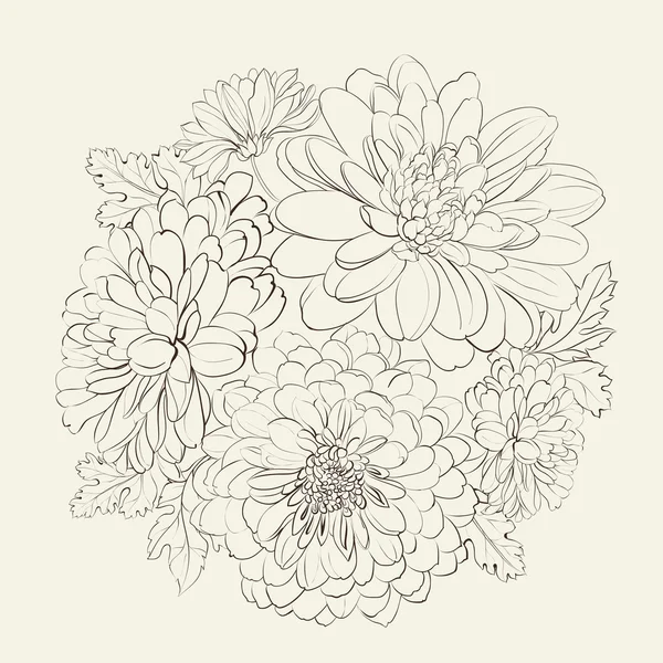 Corona de hermosas flores de verano . — Archivo Imágenes Vectoriales