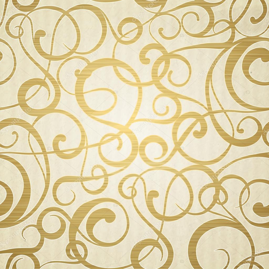 Golden abstract pattern on sepia background.