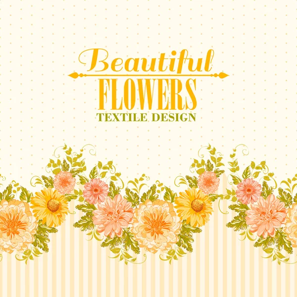 Tarjeta de invitación con flores . — Vector de stock