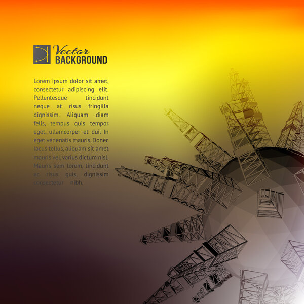 Oil derricks around the planet.