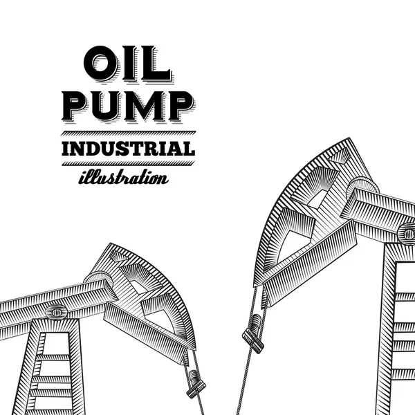 Olja pump jack. — Stock vektor