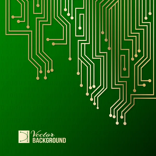 Abstracte circuit achtergrond. — Stockvector