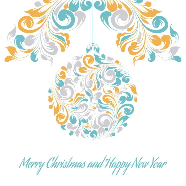 Christmas Greeting Card. — Stock Vector