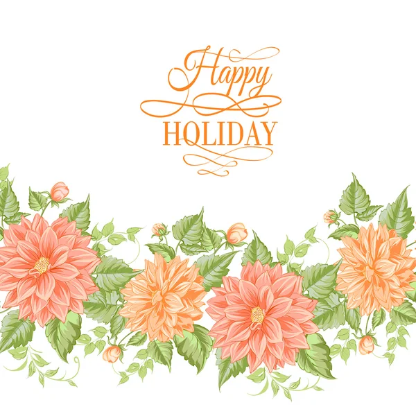 Chrysanthemum holiday card. — Stock Vector
