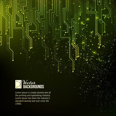 fondo abstracto de luces verdes.