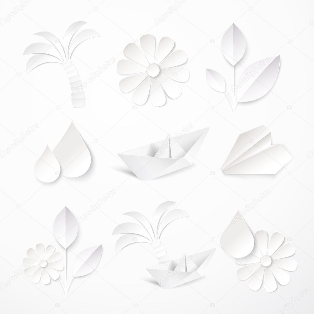 Set of paper icons.