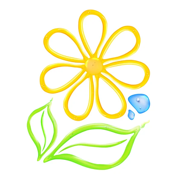 Gel flower icon. — Stock Vector
