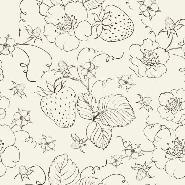 parlak çilek seamless modeli