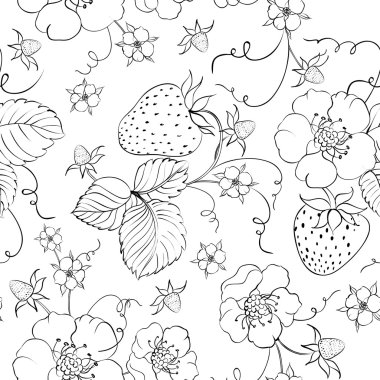 parlak çilek seamless modeli