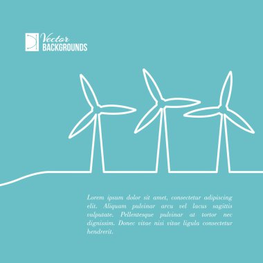 elektrik üreten Rüzgar türbinleri.