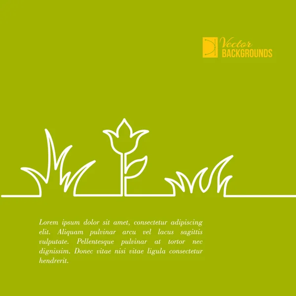 Zelené letní květina design. — Stockový vektor