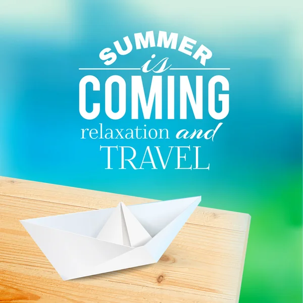 Summer background with text. — Stock Vector