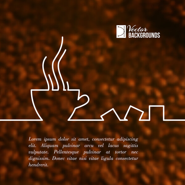 Stylized drawing of a coffee cup.