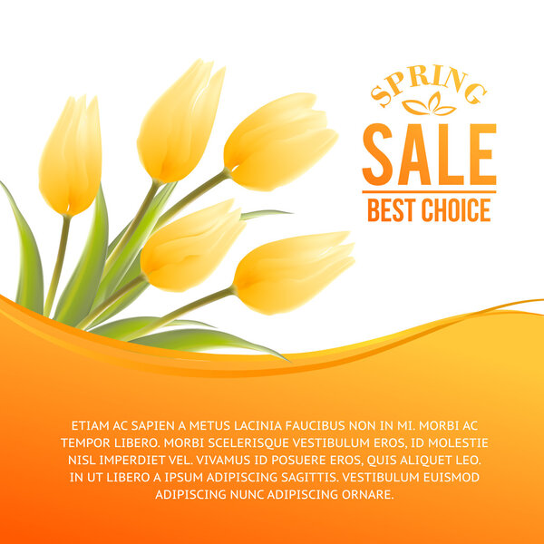 Продается весенний букет из желтого тюльпана
.