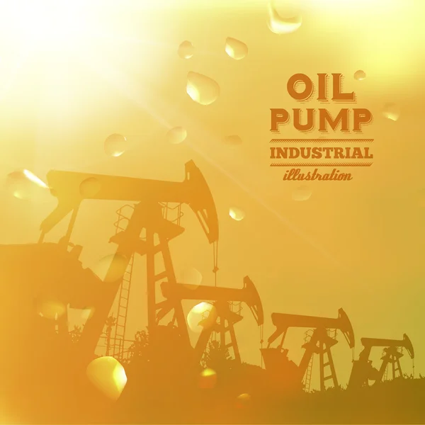 Design della silhouette del jack della pompa dell'olio . — Vettoriale Stock