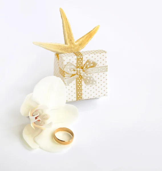 Accessori Spa con orchidea . — Foto Stock