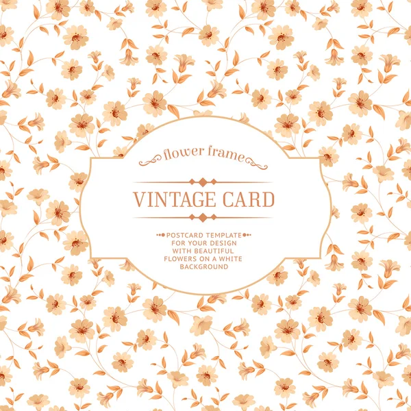 Vintage floral card — Stock Vector