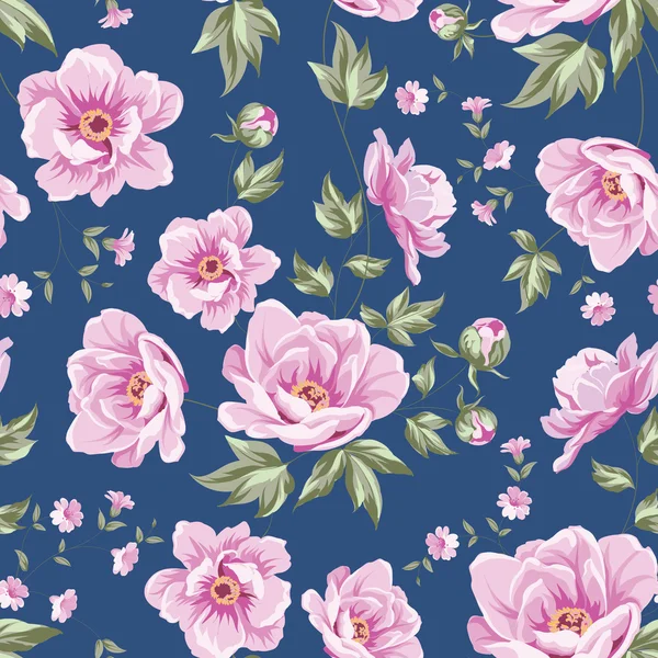 Élégant motif de pivoine sans couture . — Image vectorielle