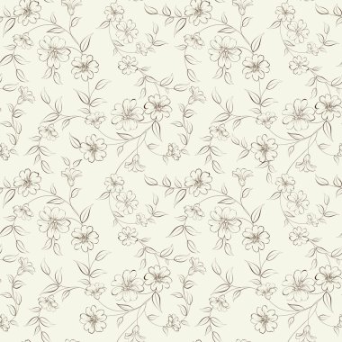 zarif siyah beyaz çiçek kumaş.