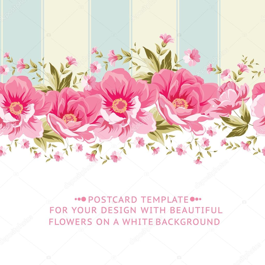 Ornate pink flower border with tile.