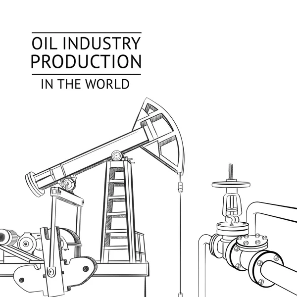 Industrie pétrolière objets . — Image vectorielle