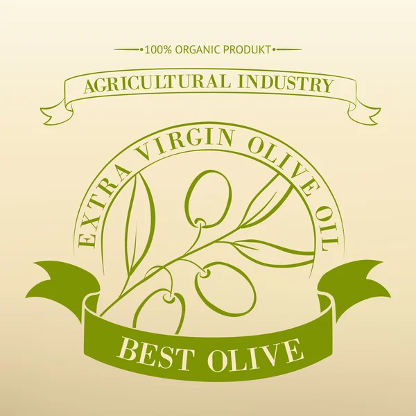 Etiqueta aceite de oliva vintage . — Archivo Imágenes Vectoriales