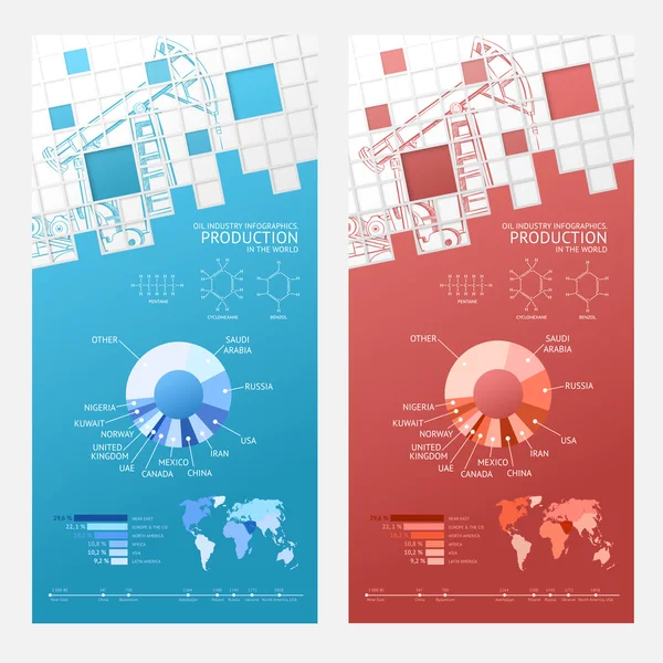 Petrol Infographic tasarım. — Stok Vektör
