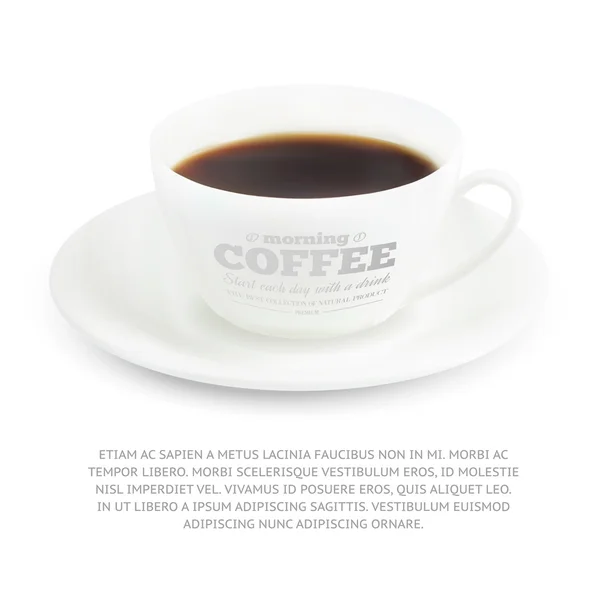 Koffie tekstontwerp. — Stockvector