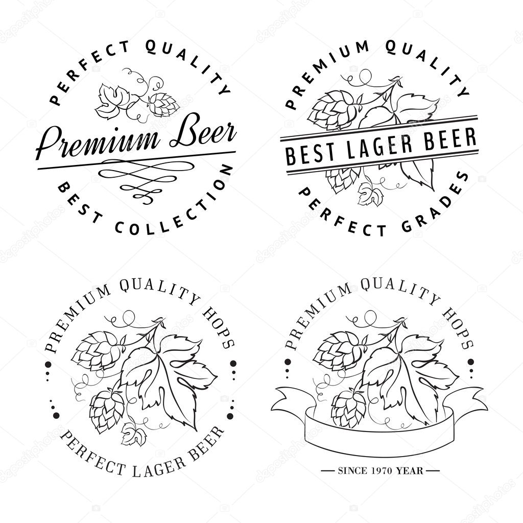 Beer emblems and labels.