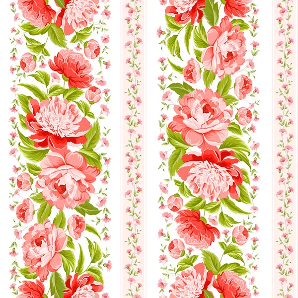 Élégant tissu pivoine sans couture . — Image vectorielle