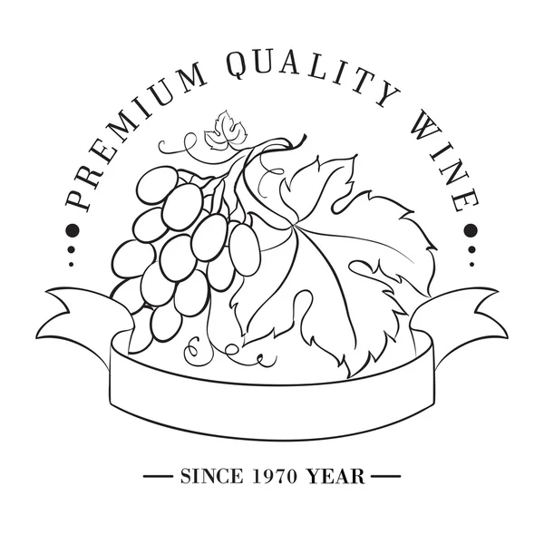 Progettazione del logo per il vino . — Vettoriale Stock