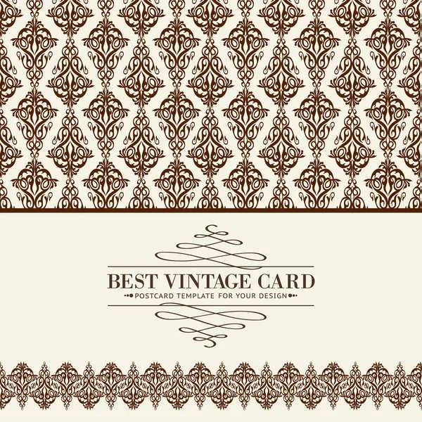 Cartão vintage . — Vetor de Stock