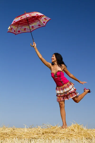 Flygande paraply! — Stockfoto
