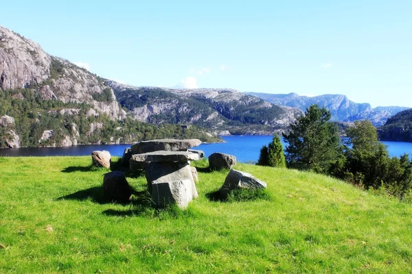 ノルウェーの緑の牧草地 — ストック写真